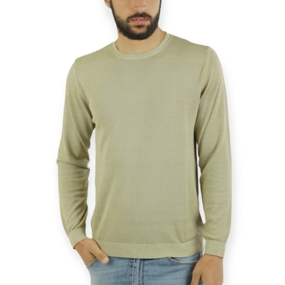 Pronto Uomo Sweater Mock Neck Silk Blend Sz XL Tan Long Sleeve Pullover - Picture 3 of 9